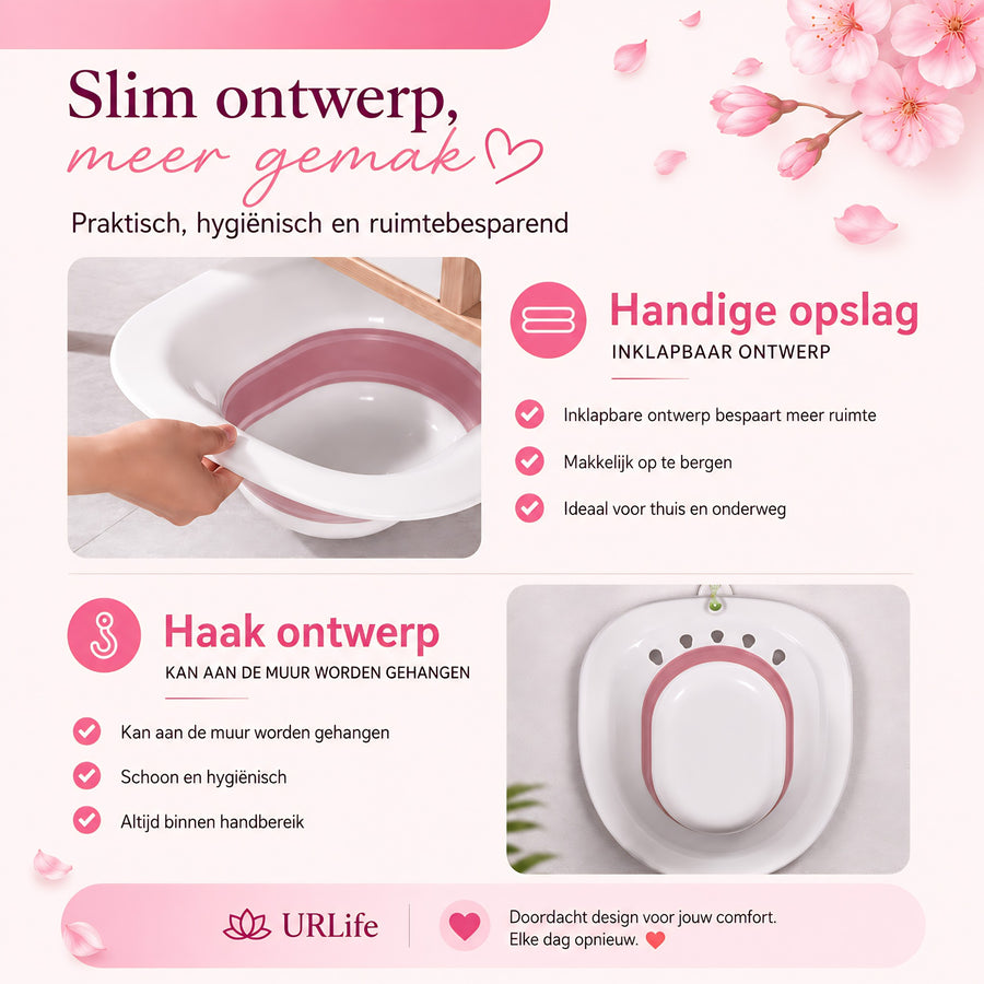 URlife Yoni Stoombad – Vaginale Stoomset voor Toilet | Yoni Steam Seat & Intieme Verzorging
