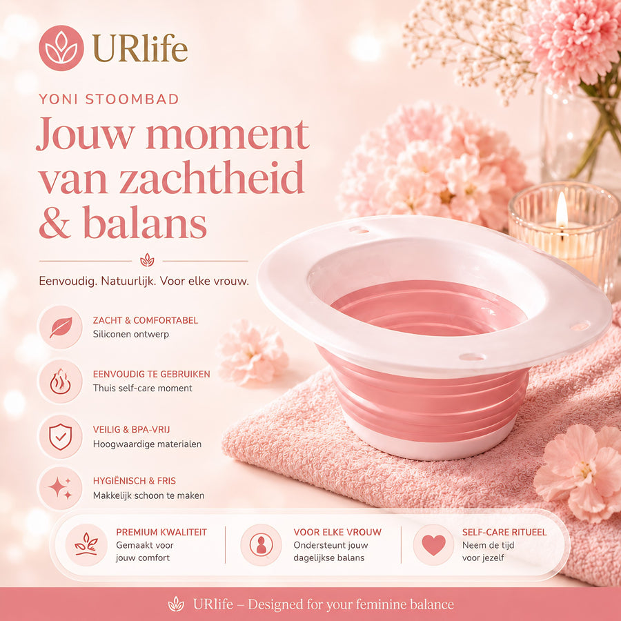 URlife Yoni Stoombad – Vaginale Stoomset voor Toilet | Yoni Steam Seat & Intieme Verzorging