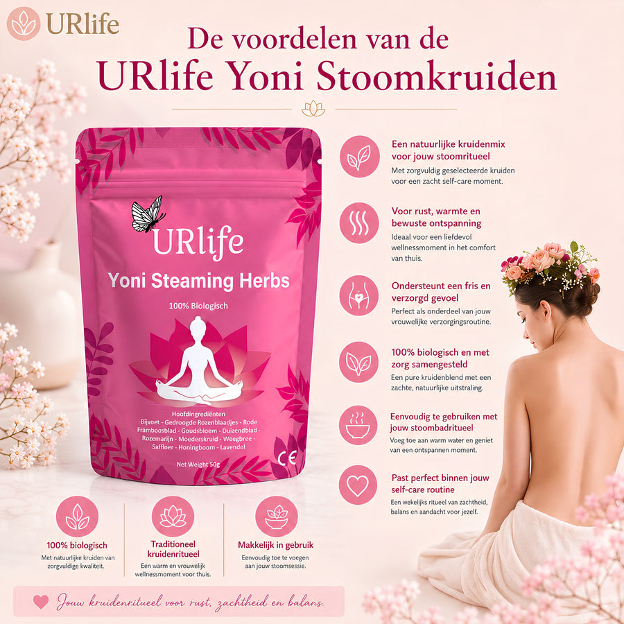 URlife Yoni Stoomkruiden – Yoni Steam Herbs voor Vaginale Stoom & Intieme Verzorging