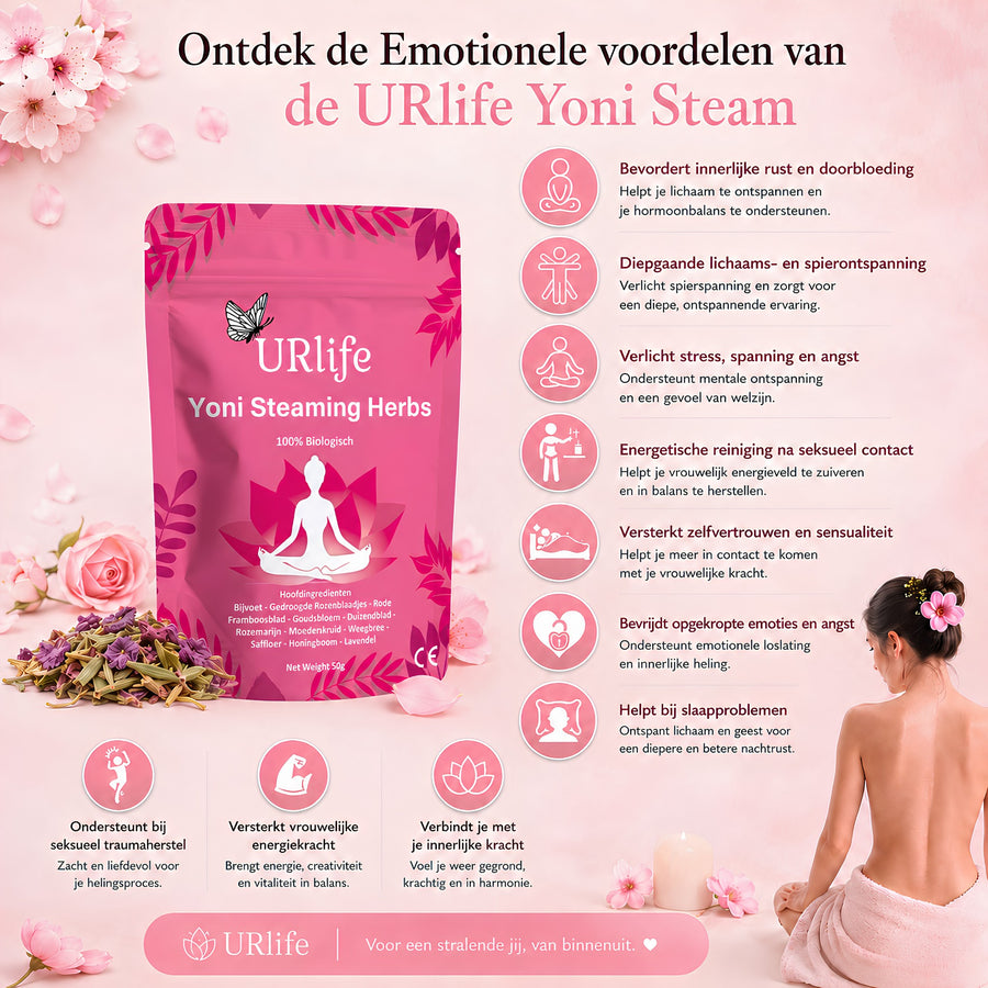 URlife Yoni Stoomkruiden – Yoni Steam Herbs voor Vaginale Stoom & Intieme Verzorging