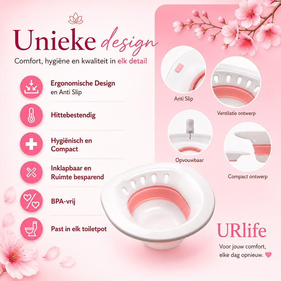 URlife Yoni Stoombad – Vaginale Stoomset voor Toilet | Yoni Steam Seat & Intieme Verzorging