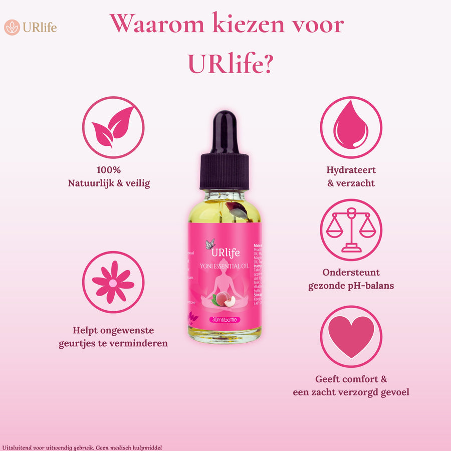 URlife® Aceite Yoni Melocotón – Aceite Vaginal 100 % Natural