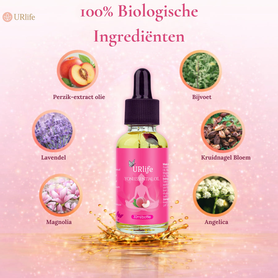 URlife® Aceite Yoni Melocotón – Aceite Vaginal 100 % Natural