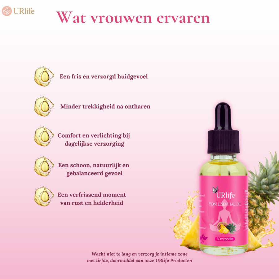 URlife® Aceite Yoni Piña – Aceite Vaginal 100 % Natural