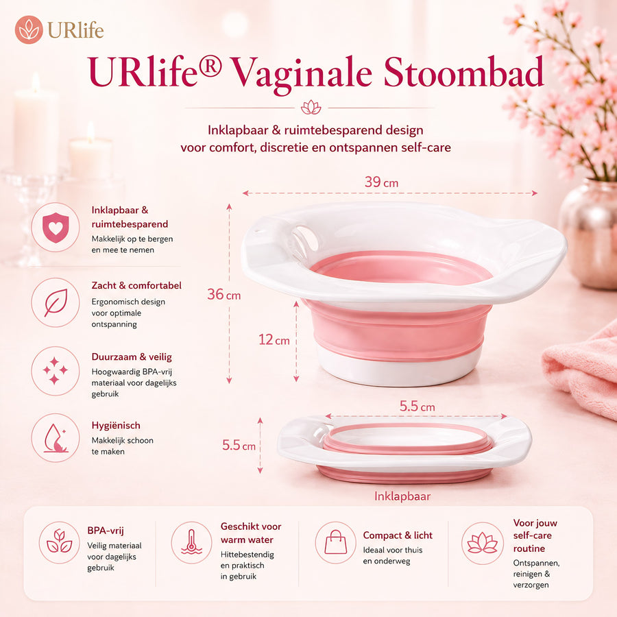 URlife Yoni Stoombad – Vaginale Stoomset voor Toilet | Yoni Steam Seat & Intieme Verzorging