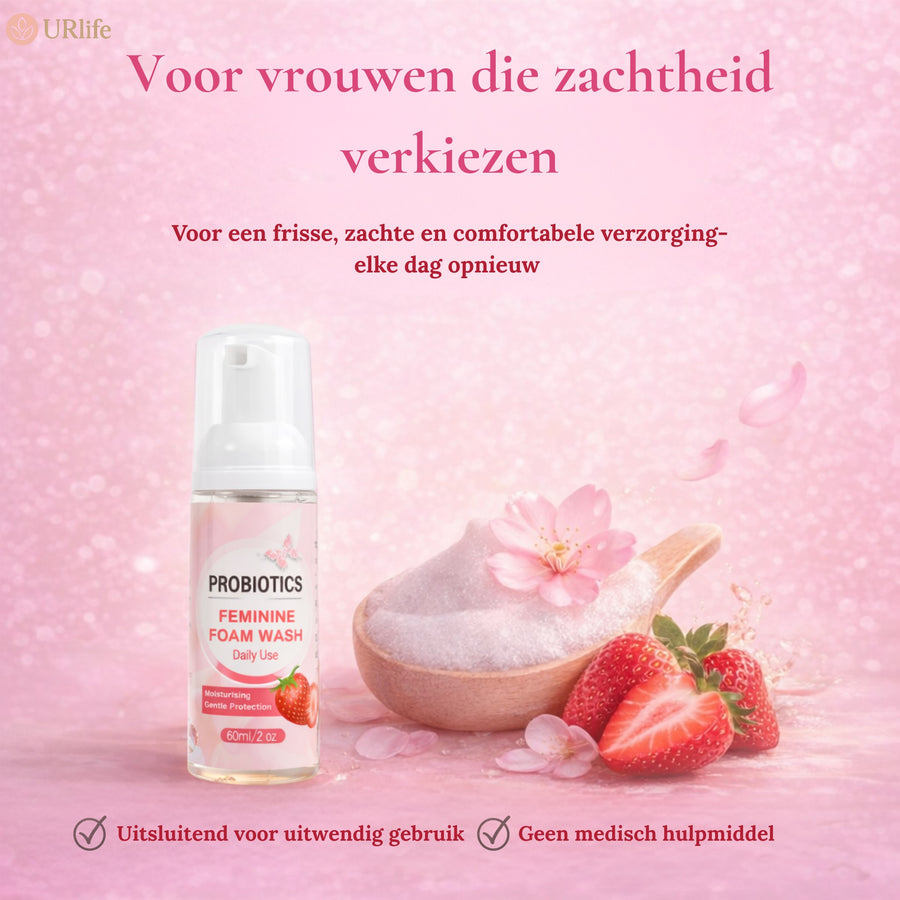URlife® Feminine Foam Wash Fresa – Espuma Íntima Suave