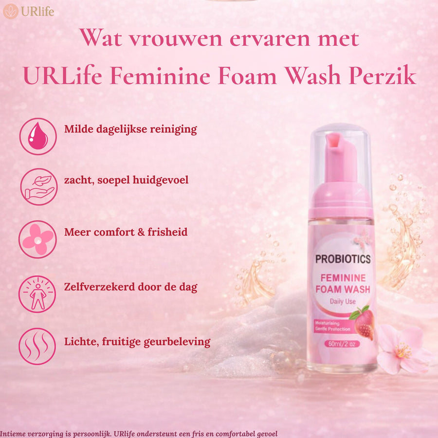 URlife® Feminine Foam Wash Melocotón – Emulsión Íntima Limpiadora