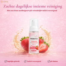 Afbeelding in Gallery-weergave laden, URlife® Feminine Foam Wash Aardbei – Intieme Wasemulsie
