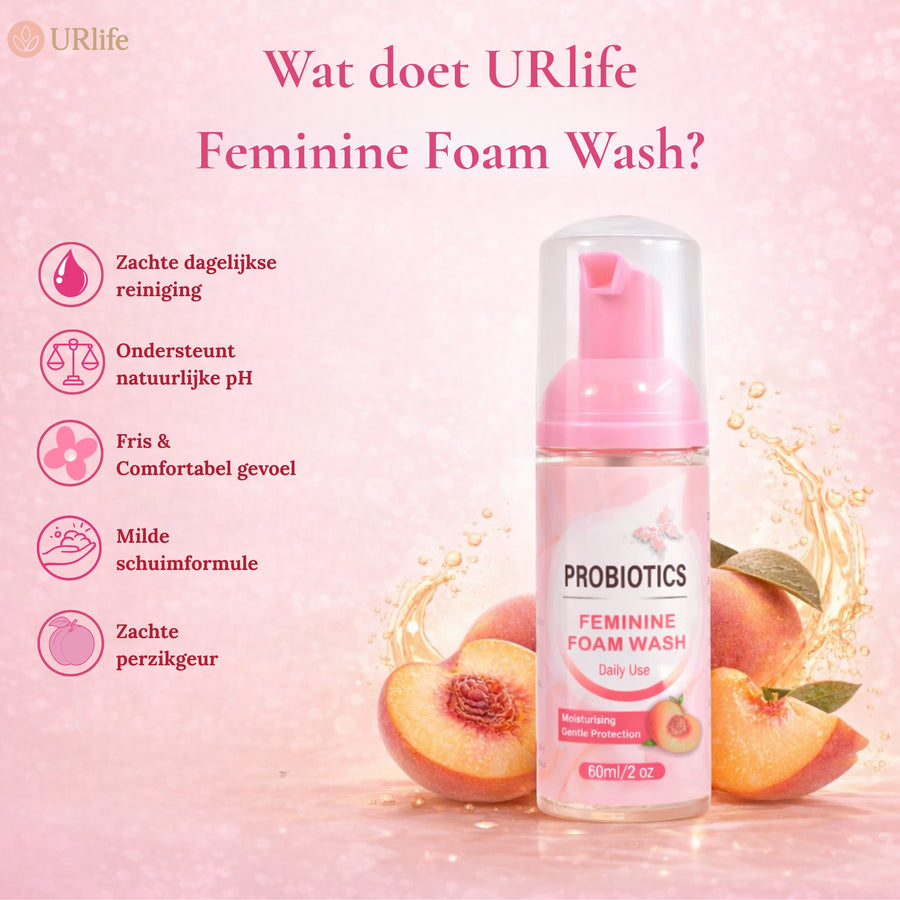 URlife® Feminine Foam Wash Melocotón – Emulsión Íntima Limpiadora