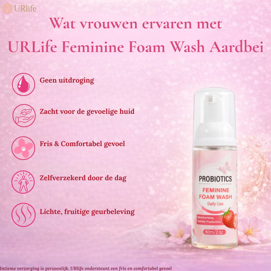 URlife® Feminine Foam Wash Fresa – Espuma Íntima Suave