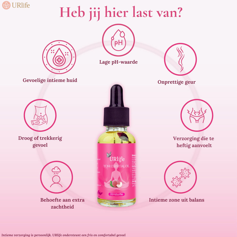 URlife® Aceite Yoni Melocotón – Aceite Vaginal 100 % Natural