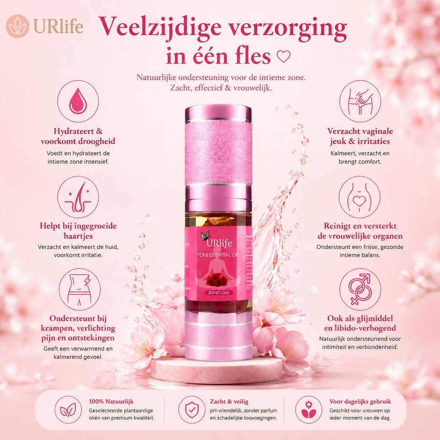 URlife® Yoni Oil Rose – 100% Natural Vaginal Oil