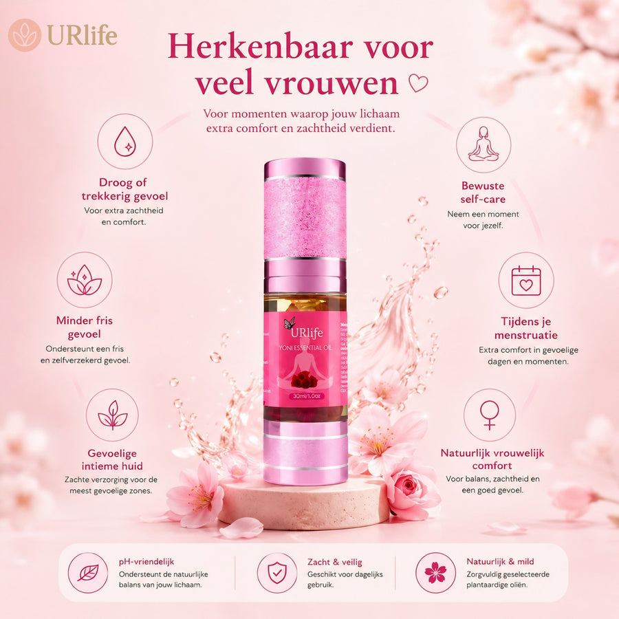 URlife® Yoni Oil Rose – 100% Natural Vaginal Oil